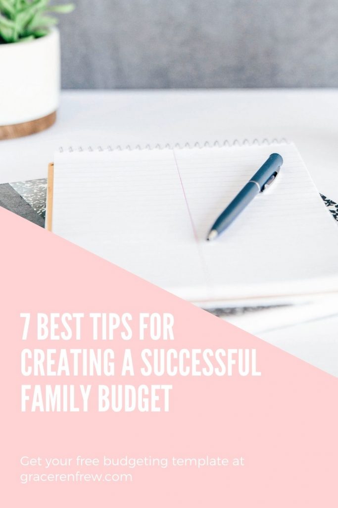Creating a successful family budget should't be hard, so make it easy with my 7 tips for creating a successful family budget.